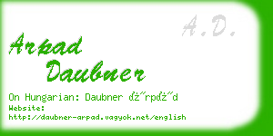 arpad daubner business card